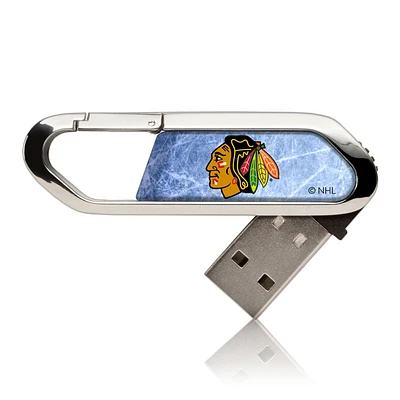 Chicago Blackhawks Ice Flood Clip USB Flash Drive