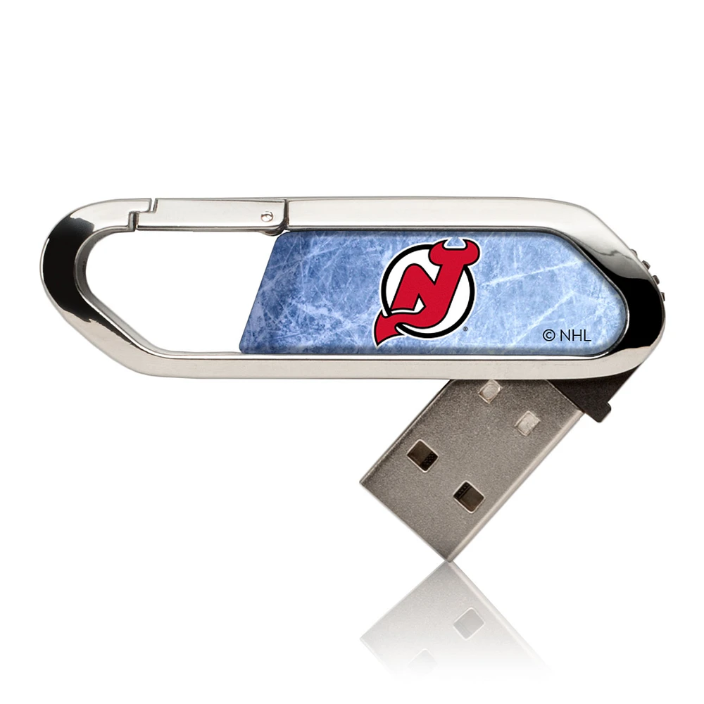 New Jersey Devils Ice Flood Clip USB Flash Drive