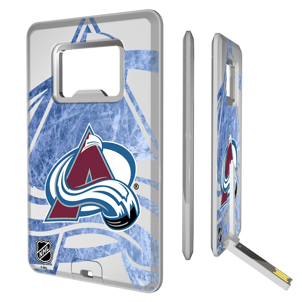 Colorado Avalanche Credit Card USB Drive with Bottle Opener