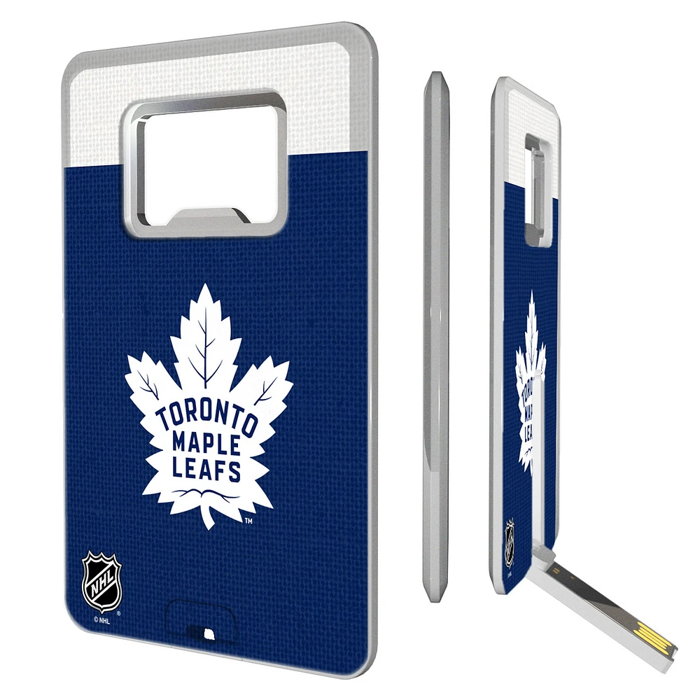 Toronto Maple Leafs Stripe Credit Card USB Drive with Bottle Opener