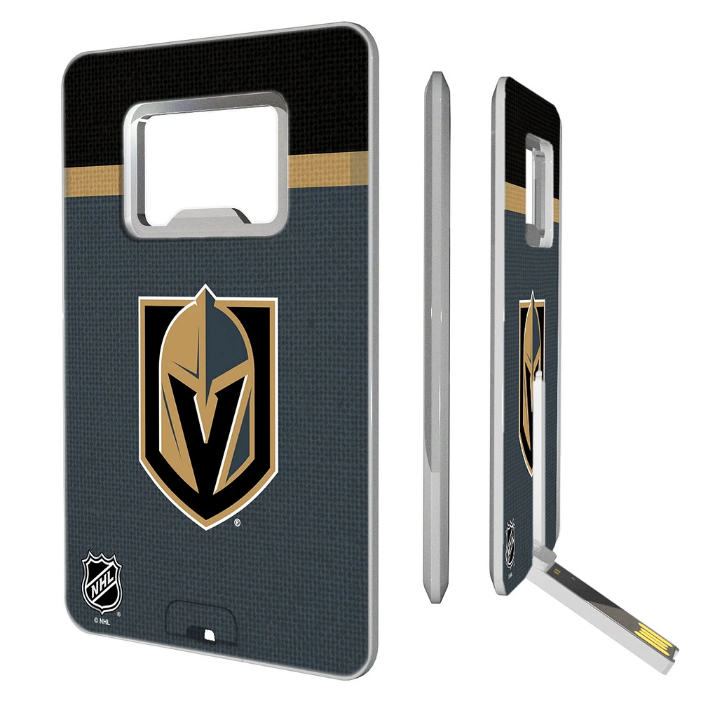 Vegas Golden Knights Stripe Credit Card USB Drive with Bottle Opener