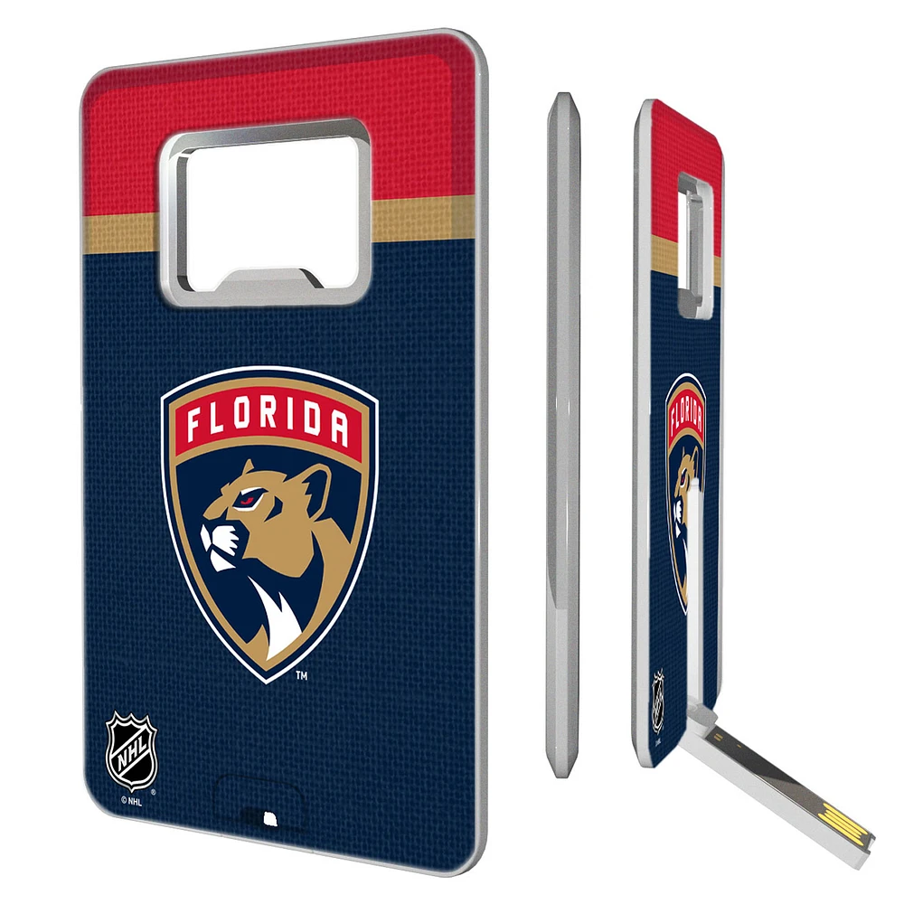 Florida Panthers Stripe Credit Card USB Drive with Bottle Opener