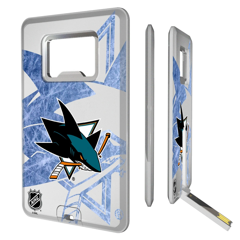 San Jose Sharks Credit Card USB Drive with Bottle Opener