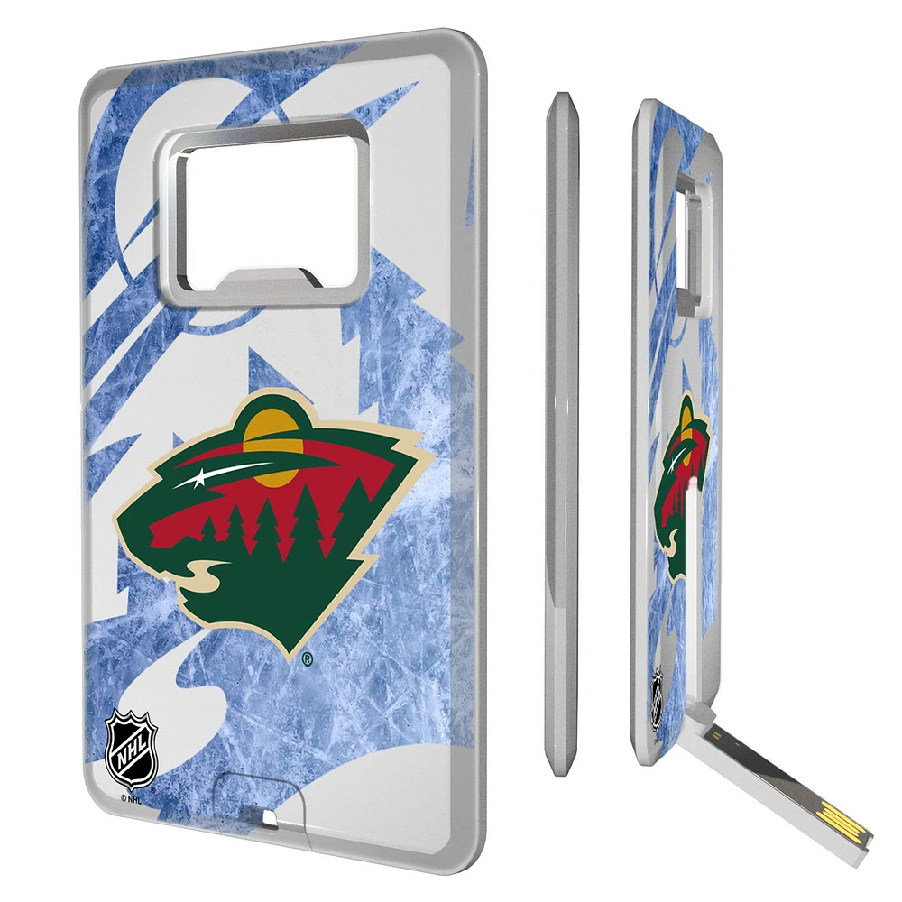 Minnesota Wild Credit Card USB Drive with Bottle Opener