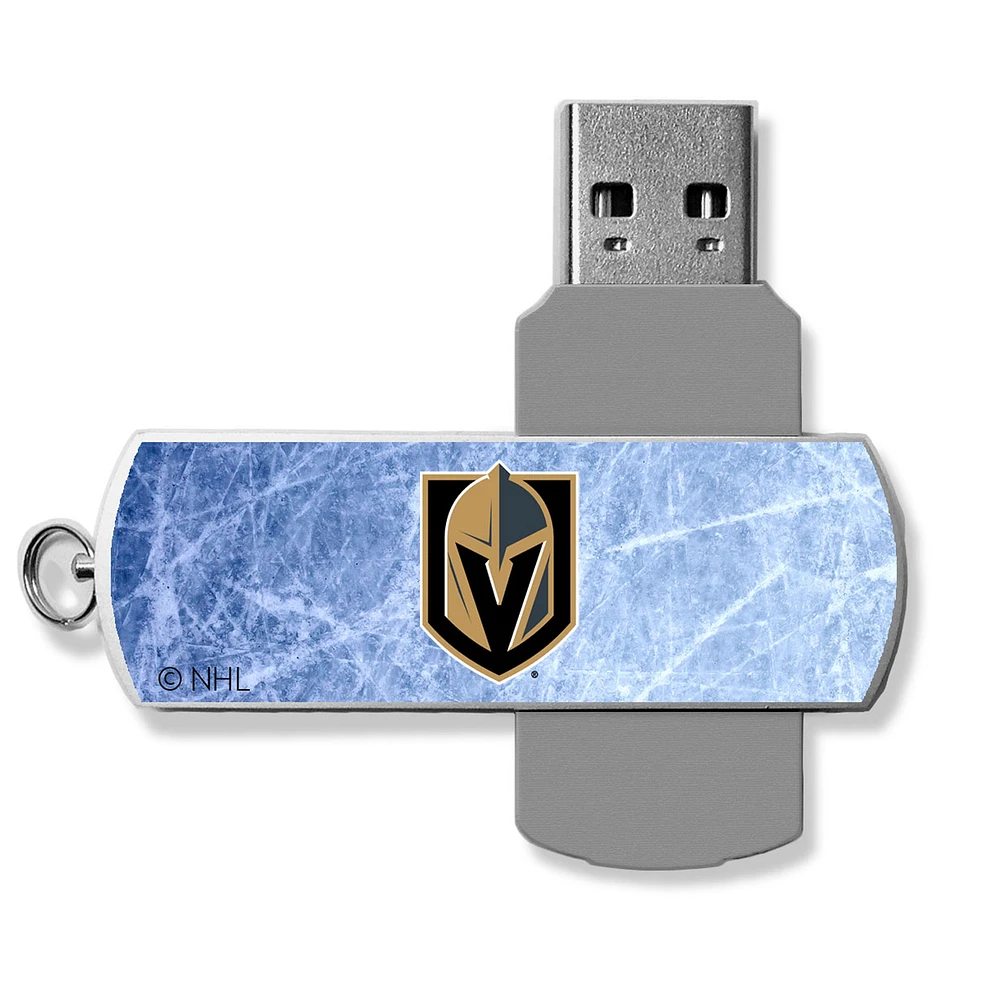 Vegas Golden Knights Ice Flood Metal Twist USB Drive