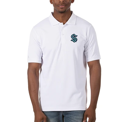 Men's Antigua White Seattle Kraken Legacy Pique Polo