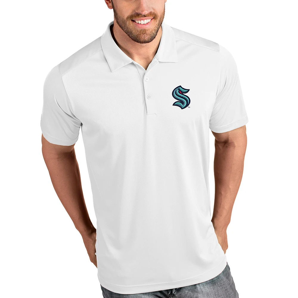 Men's Antigua White Seattle Kraken Tribute Polo