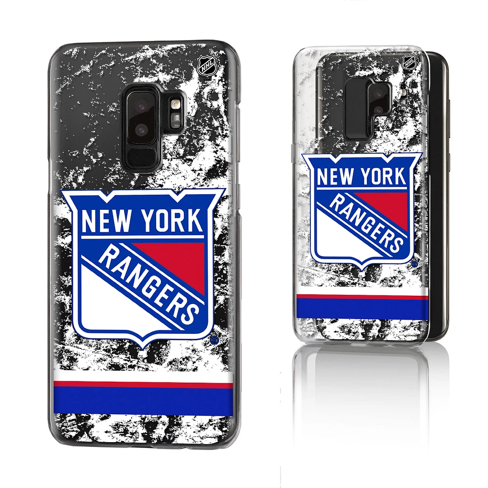 New York Rangers Galaxy Stripe Clear Ice Case