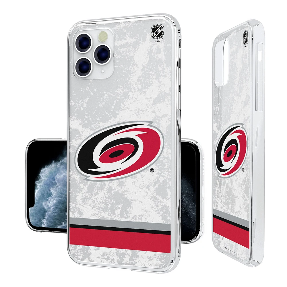 Carolina Hurricanes iPhone Stripe Clear Ice Case
