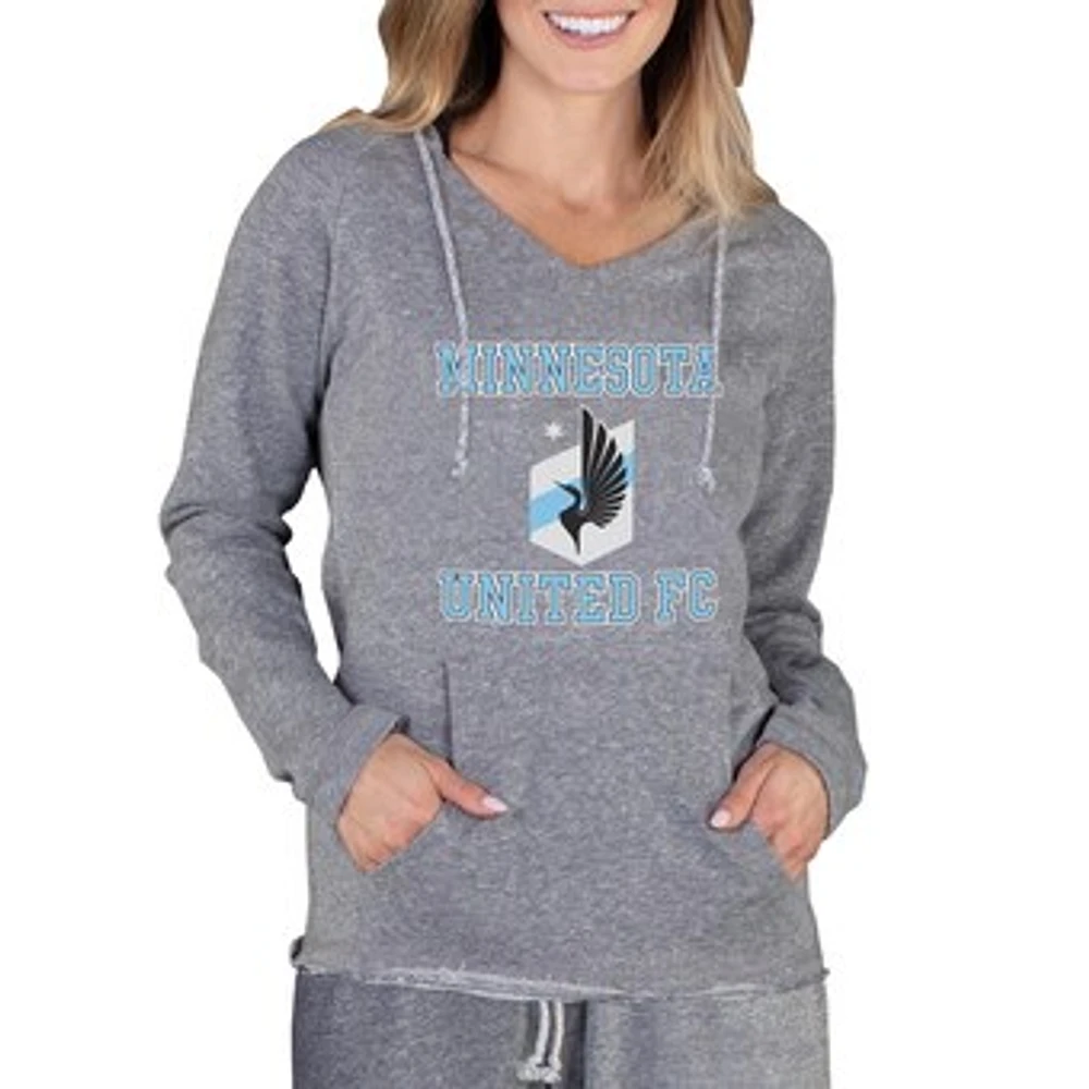 Women's Concepts Sport Gray Minnesota United FC Mainstream Terry Pullover Hoodie