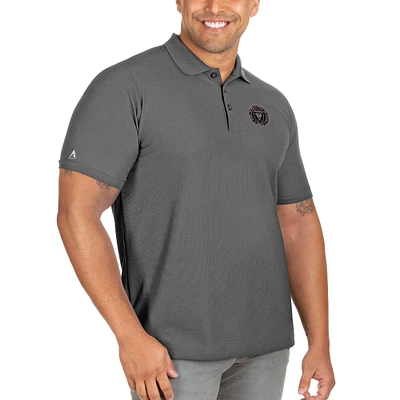 Men's Antigua Gray Inter Miami CF Big & Tall Legacy Pique Polo