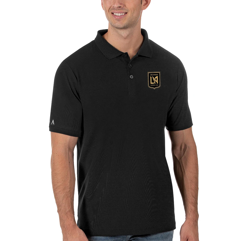 Men's Antigua Black LAFC Legacy Pique Polo