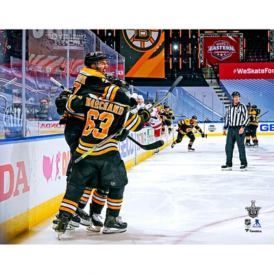 Patrice Bergeron Boston Bruins Unsigned 2020 Stanley Cup Playoffs Game 1 vs. Carolina Hurricanes Overtime Game-Winning Goal Celebration Photograph