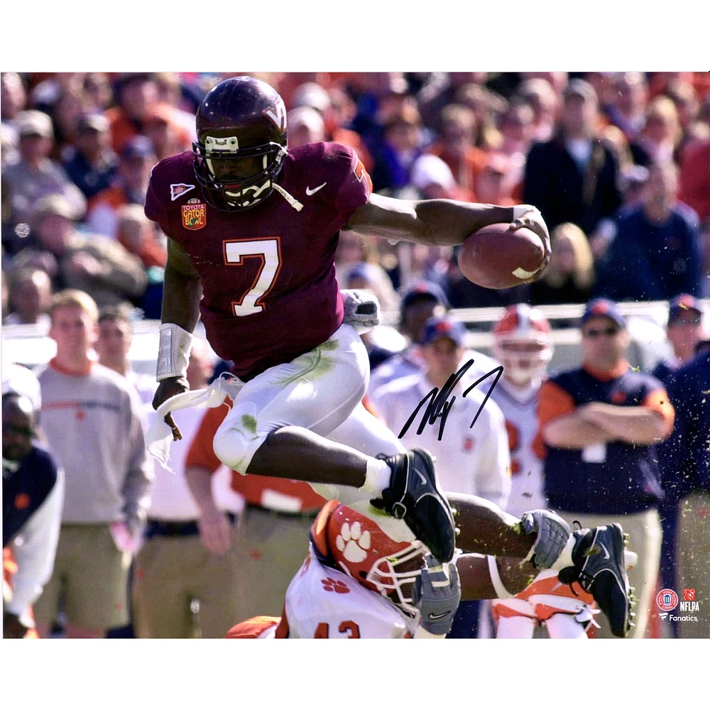 Michael Vick Virginia Tech Hokies Autographed 16" x 20" Hurdle Photograph