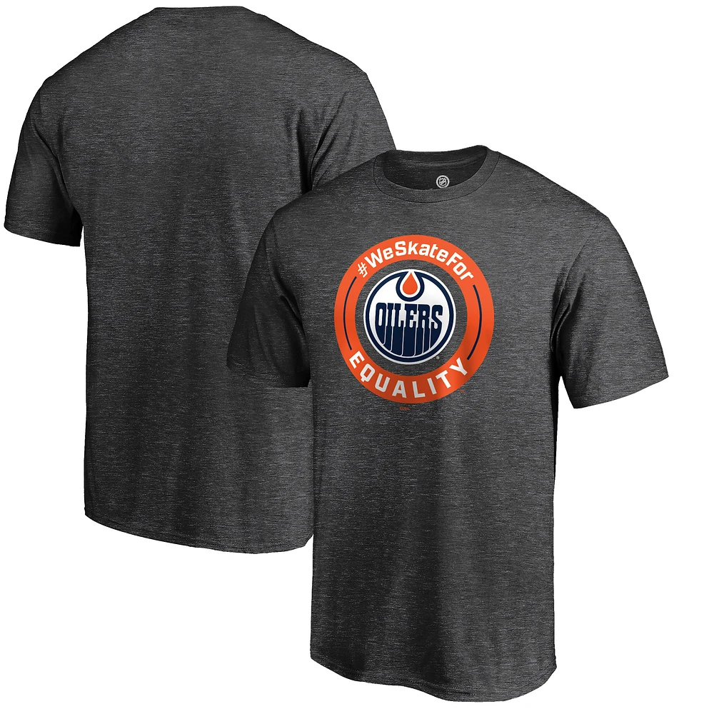 Men's Heather Gray Edmonton Oilers #WeSkateFor T-Shirt