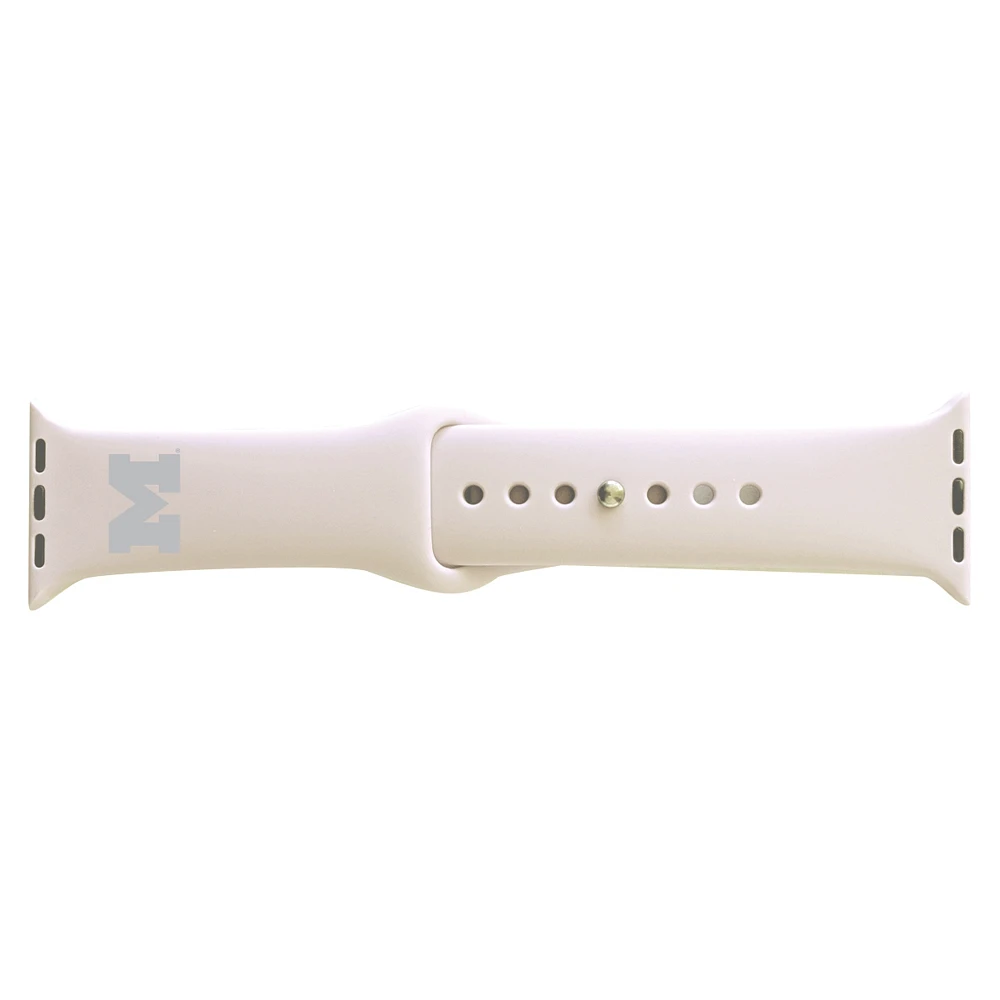 Women's White Michigan Wolverines 42/44mm Apple Watch Band