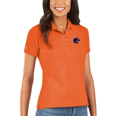 Women's Antigua Orange Boise State Broncos Legacy Pique Polo