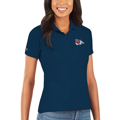 Women's Antigua Navy Fresno State Bulldogs Legacy Pique Polo