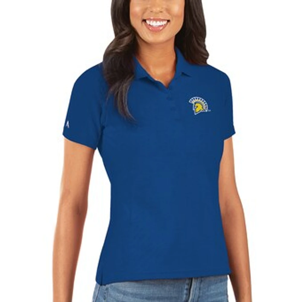 Women's Antigua Royal San Jose State Spartans Legacy Pique Polo