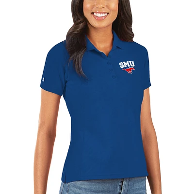 Women's Antigua Royal SMU Mustangs Legacy Pique Polo