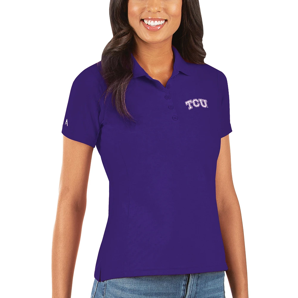 Women's Antigua TCU Horned Frogs Legacy Pique Polo