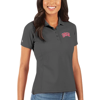 Women's Antigua Charcoal UNLV Rebels Legacy Pique Polo