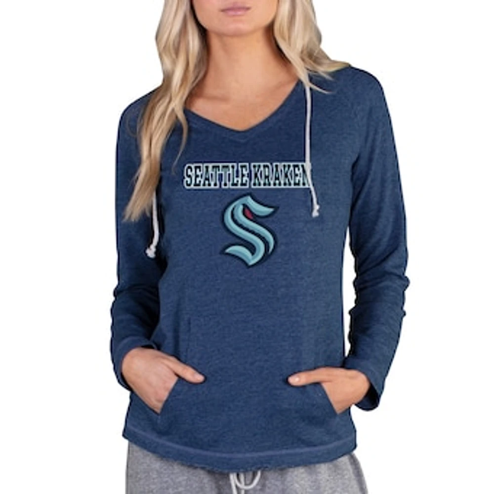 Women's Concepts Sport Navy Seattle Kraken Mainstream Terry Hoodie Top