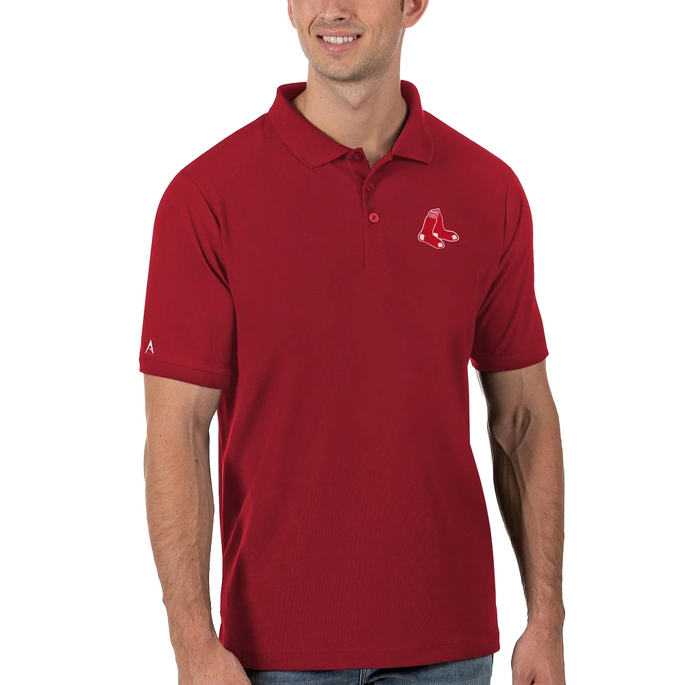 Men's Antigua Red Boston Sox Legacy Pique Polo