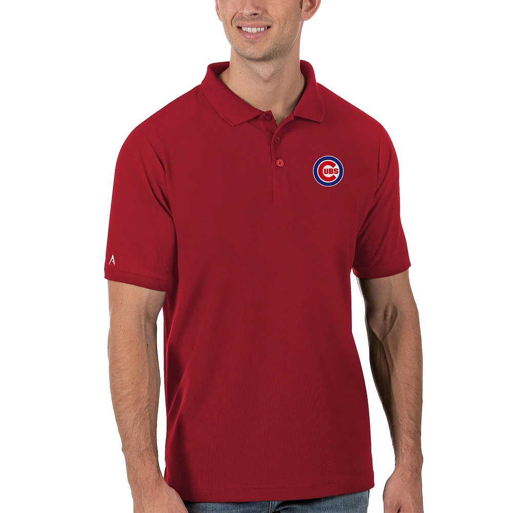 Men's Antigua Red Chicago Cubs Legacy Pique Polo