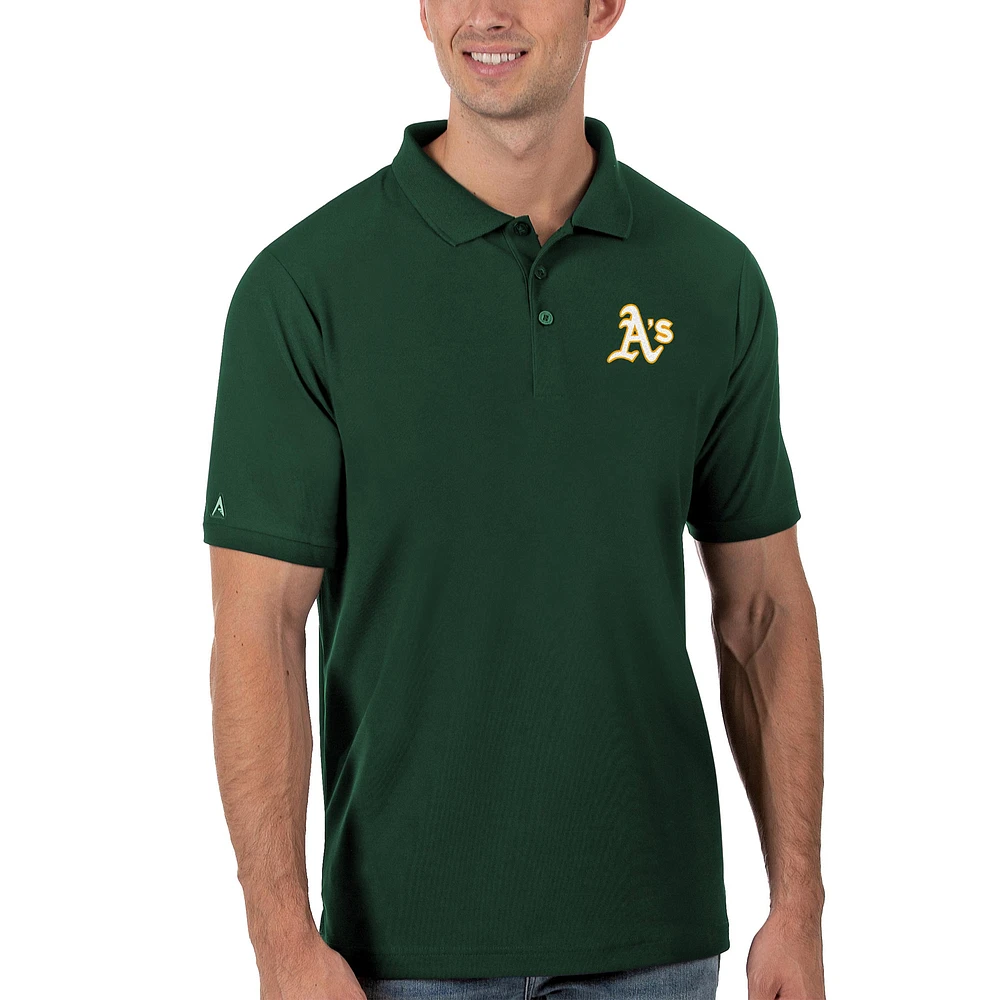 Men's Antigua Green Athletics Legacy Pique Polo
