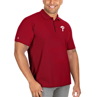 Men's Antigua Red Philadelphia Phillies Big & Tall Legacy Pique Polo