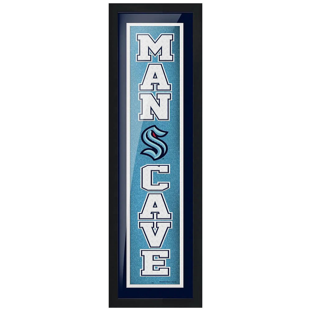 Seattle Kraken 6'' x 22'' Man Cave Framed Artwork