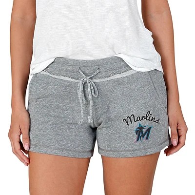 Women's Concepts Sport Gray Miami Marlins Mainstream Terry Shorts