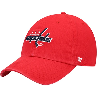 Men's '47 Red Washington Capitals Team Clean Up Adjustable Hat