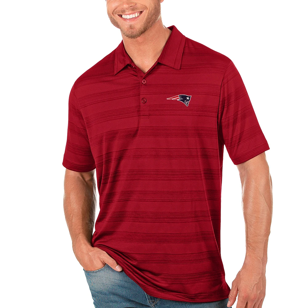 Men's Antigua Red New England Patriots Compass Polo