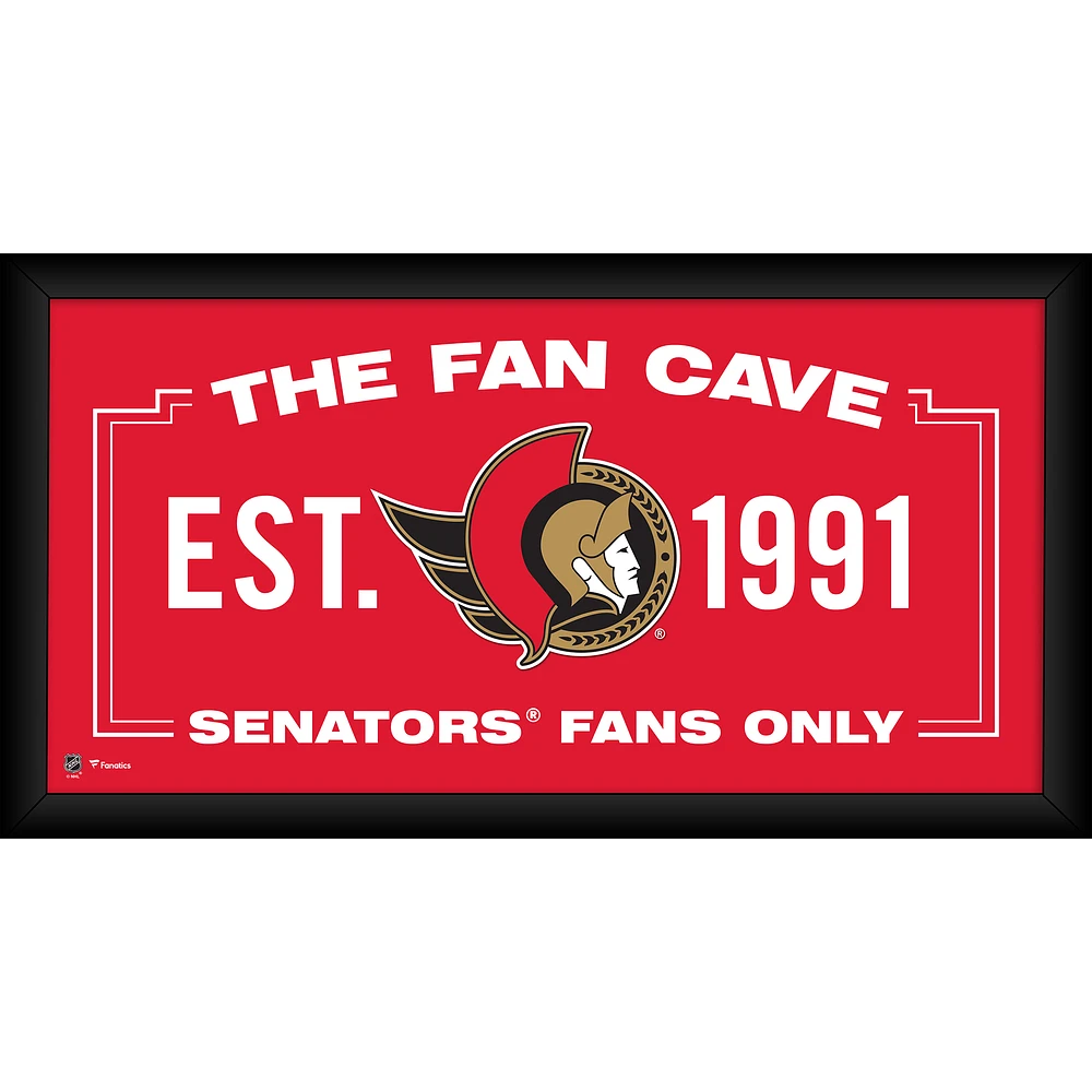 Ottawa Senators Framed 10" x 20" (2020-Present) Fan Cave Collage