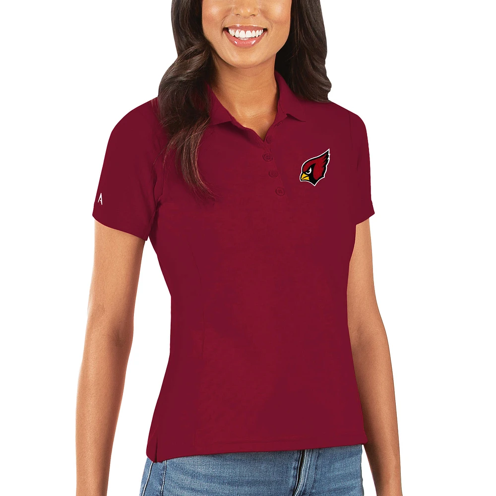 Women's Antigua Cardinal Arizona Cardinals Legacy Pique Polo