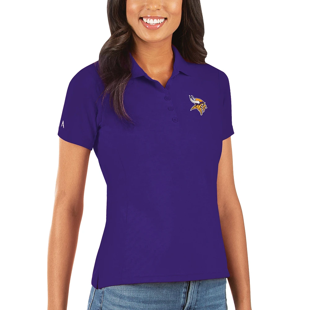 Women's Antigua Purple Minnesota Vikings Legacy Pique Polo