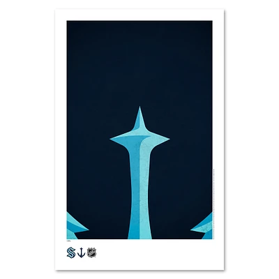 Seattle Kraken 11'' x 17'' Minimalist Art Poster