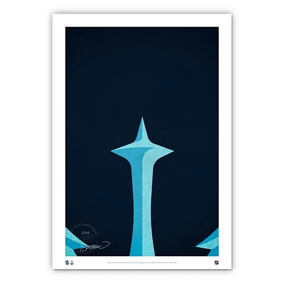 Seattle Kraken 14'' x 20'' Minimalist Art Poster