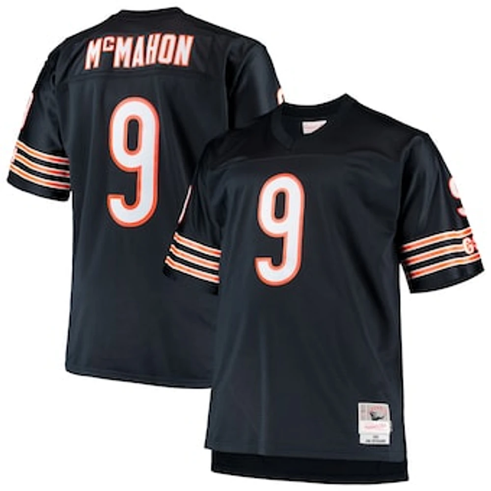 Men's Mitchell & Ness Jim McMahon Navy Chicago Bears Big Tall 1985 Retired Player Replica Jersey