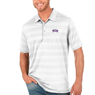 Men's Antigua White TCU Horned Frogs Compass Polo