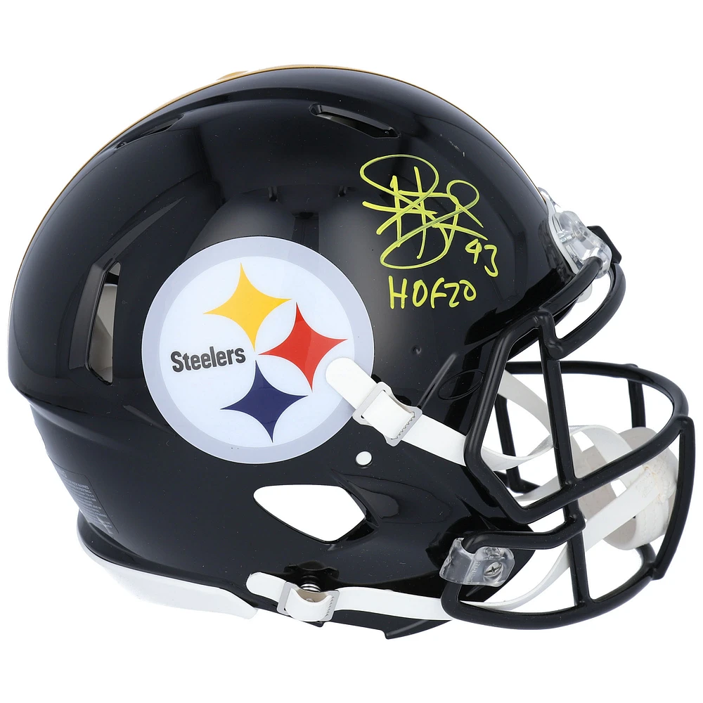 Troy Polamalu Pittsburgh Steelers Autographed Riddell Speed Authentic Helmet with "HOF 20" Inscription