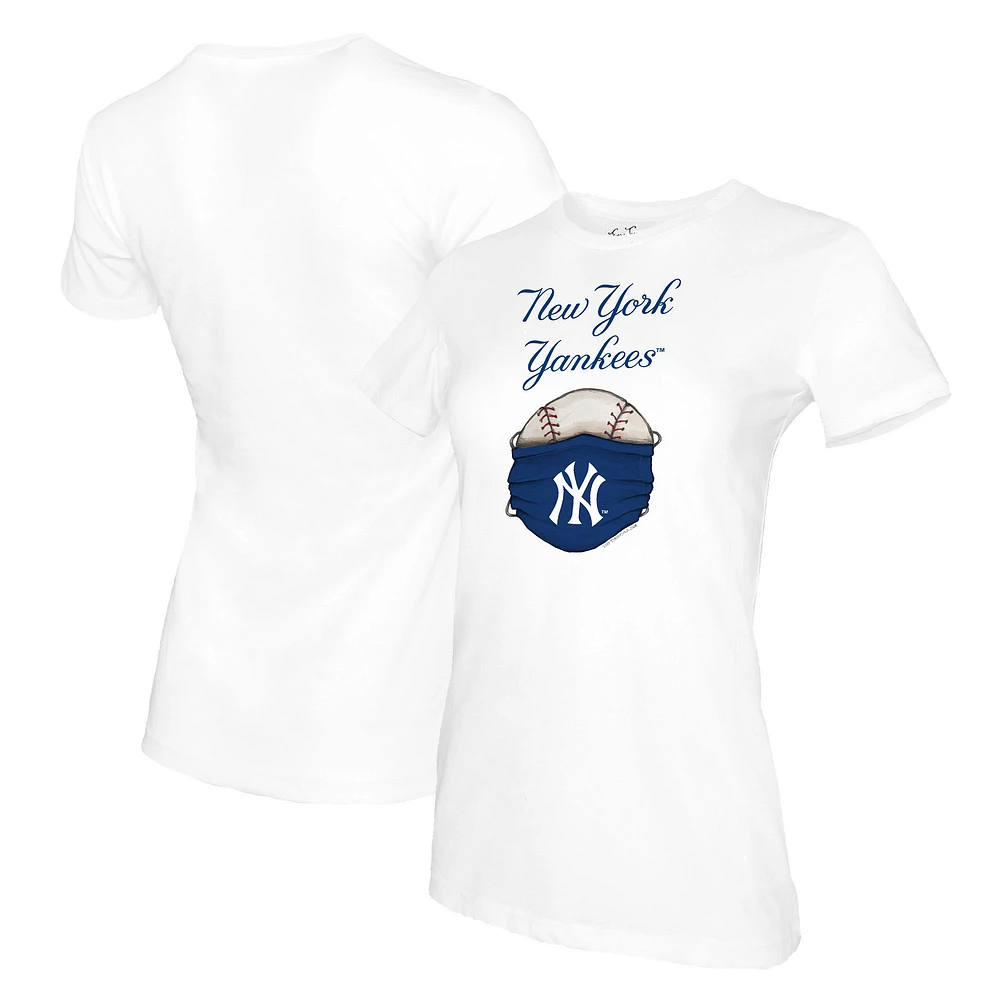 Women's Tiny Turnip White New York Yankees QuaranTeam T-Shirt