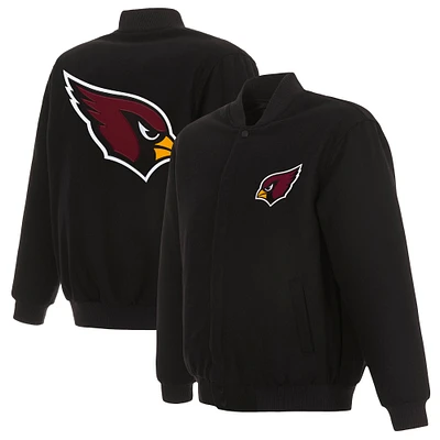 Men's JH Design Black Arizona Cardinals Reversible Full-Snap Jacket