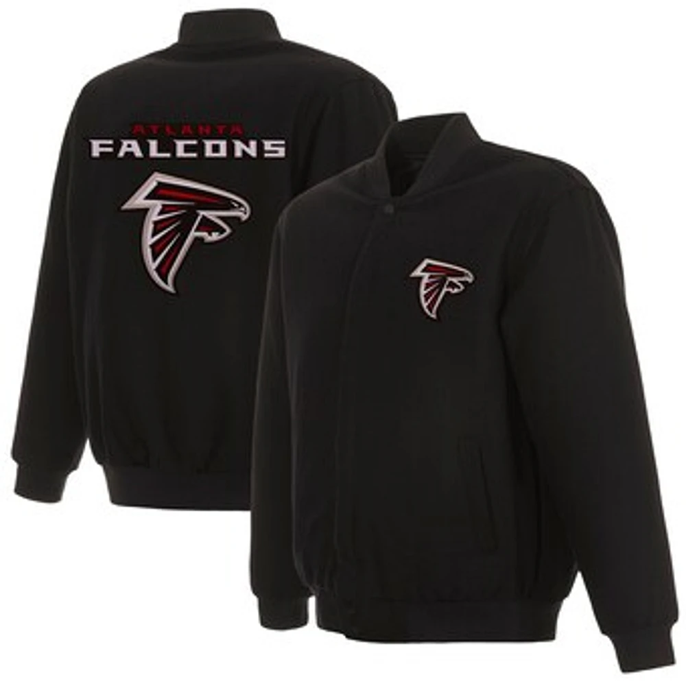 Men's JH Design Black Atlanta Falcons Reversible Full-Snap Jacket