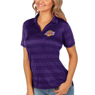 Women's Antigua Purple Los Angeles Lakers Compass Polo