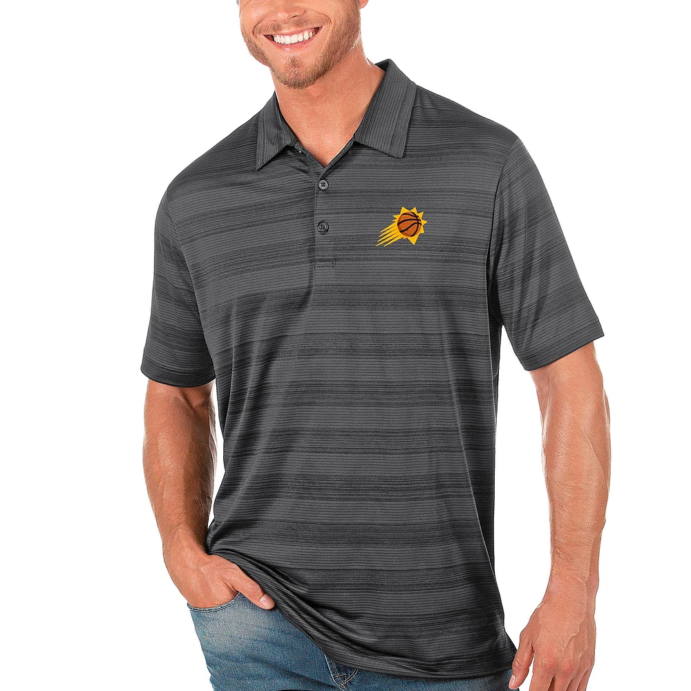 Men's Antigua Gray Phoenix Suns Compass Polo