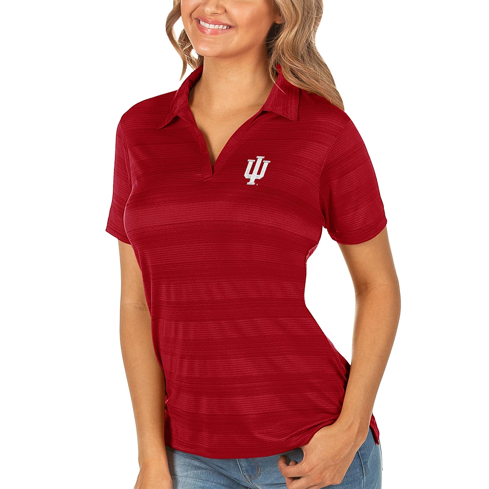 Women's Antigua Crimson Indiana Hoosiers Compass Polo