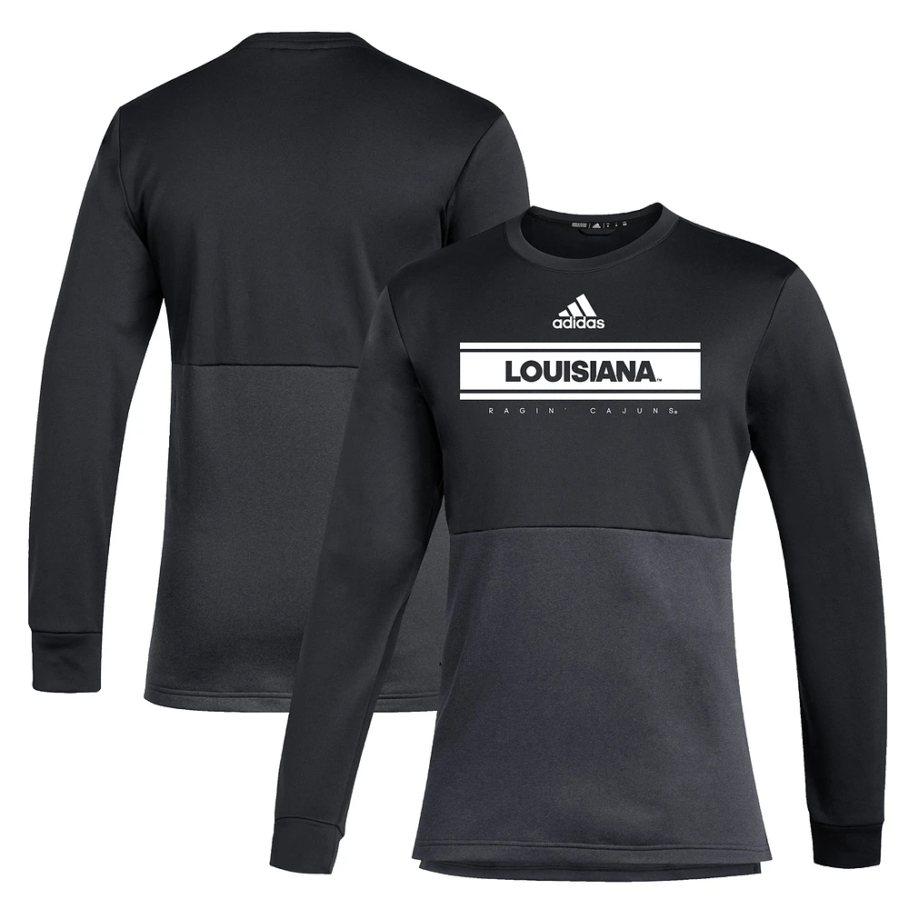 Men's adidas Black Louisiana Ragin' Cajuns Team Issue Poly Pullover Sweatshirt